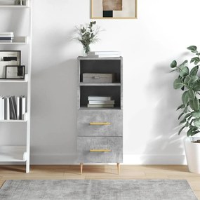 Credenza Grigio Cemento 34,5x34x90 Cm İn Legno Multistrato /