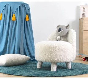 Poltrona per bambini PIXI, diametro 46 cm, bianca