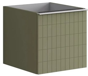 Struttura semi colonna da bagno Pixel2 cassetti laccato opaco verde salvia L 40 x H 40 x P 45.5 cm