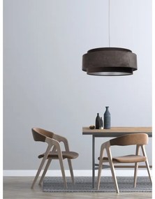 Lampadario a sospensione con filo DOBLO 1xE27/60W/230V marrone/argento d.60 cm