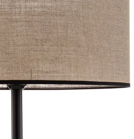 Euluna Piantana Tubo, paralume di tessuto, beige, Ø 45 cm