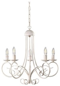 ONLI - Lampadario a sospensione con catena POMPEI 5xE14/6W/320V color crema