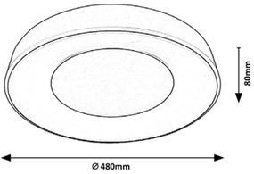 Rabalux - Plafoniera LED dimmerabile LED/38W/230V bianco + +TC 3000-6500K