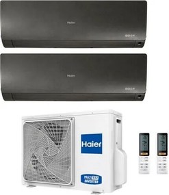 Climatizzatore Haier Dual Split Flexis Nero 9000+12000 2U50S2SM1FA R-32 a++/a+ 9+12
