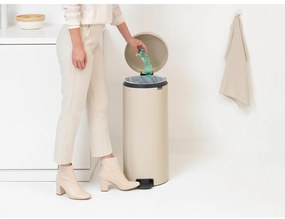 Bidone beige in acciaio 30 l NewIcon - Brabantia