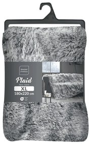 Coperta grigia in pelliccia finta 180x220 cm Antartic – douceur d'intérieur