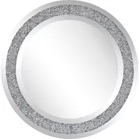 Specchio da parete in argento tondo 70 cm moderno glamour soggiorno camera da letto decorazione