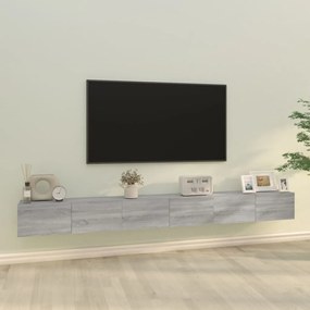 Set Mobili Porta Tv 3 Pz Grigio Sonoma İn Legno Multistrato /