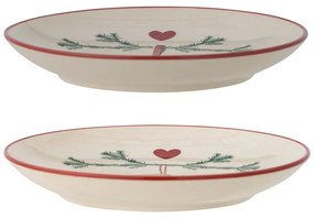 Set di piatti da dolce color crema in gres a tema natalizio 2 pz ø 16 cm Yule – Bloomingville