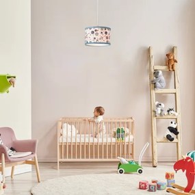 Rabalux - Lampadario a sospensione per bambini 1xE27/40W/230V blu