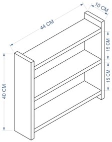 Scaffale da cucina COSMIC 44x10 cm bianco