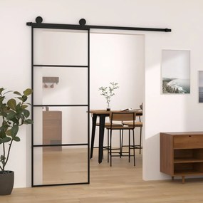 Porta Scorrevole Con Ferramenta 76x205cm Vetro Esg Alluminio /