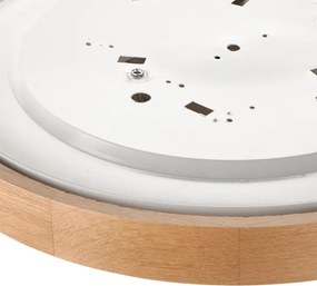 Brilagi - Plafoniera da soffitto LED RGBW dimmerabile CARVALHO, 3xE27/15W/230V, Wi‑Fi, finitura rovere, Ø 47,5 cm