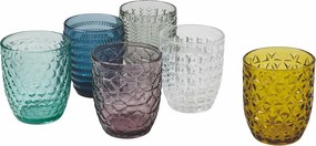 Set 6 Bicchieri Acqua in Vetro 300 ml VdE Tivoli 1996 Geometrie...