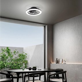 Ventilatore da soffitto Etesia nero, D. 49 cm INTEC