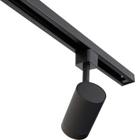 Sistema a binario intelligente monofase con 4 faretti WiFi GU10 neri - Jeana