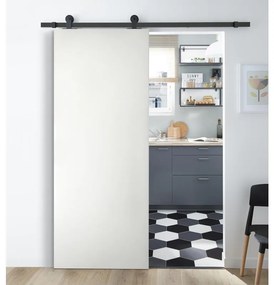 Porta scorrevole Oxford bianco in mdf bianco, L 93 x H 212 cm, con binario Industrial Reversibile