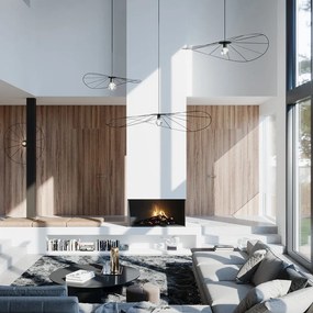 Apparecchio a sospensione nero ø 140 cm Elliot - Sollux