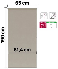 Tenda a rullo filtrante INSPIRE Kangri marrone 65x190 cm