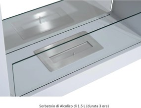 Camino a Bioetanolo da Pavimento 78x58 cm Bianco...