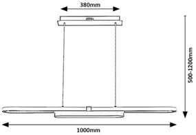 Rabalux 72030 - Lampadario LED a sospensione con filo CONTESSA LED/48W/230V 4000K nero
