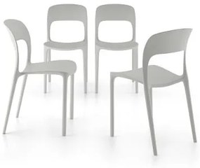 Sedie Amanda, Set da 4, Grigio