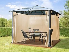 TOOLPORT Gazebo da giardino Hardtop Sunset Deluxe crema, 3x3m - (300166)