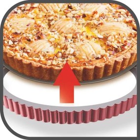 Tefal - Forma per torta con base rimovibile DELIBAKE 28 cm rosso