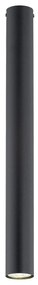Plafoniera Moderna Faretto Marduk 1 Luce Acciaio Nero 60 Cm