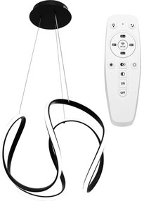 Lampada Da Soffitto Pensile Moderno LED+TELECOMANDO NERO APP387-CP