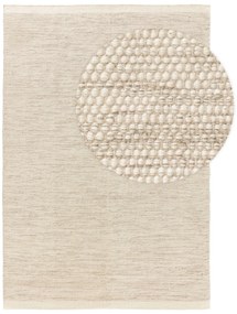 benuta Pure Tappeto di lana Rocco Crema 170x240 cm - Tappeto fibra naturale