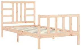 Giroletto con testiera 100x200 cm in legno massello