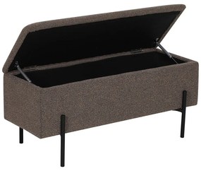 Panchina marrone con rivestimento in bouclé Watford – House Nordic