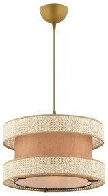 Lampadario a cavo HALO 1xE27/60W/230V beige/crema