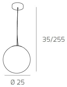 Sospensione Contemporanea Target Metallo Cromo Vetro Cromo Trasp 1 Luce E27 25Cm