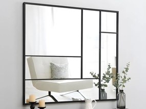 Specchio industriale L.150 x H.130 cm in Metallo Nero - MALDONIA