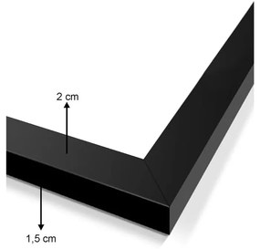 Set di 3 dipinti in cornice nera Elegante, 35 x 45 cm - Vavien Artwork