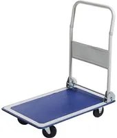 Carrello Pieghevole da Trasporto 150 Kg in Acciaio Blu