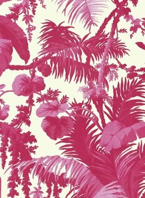 Tapete Pampas von House of Hackney - White/ Azalea