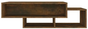 Tavolino da salotto rovere fumo 105x55x32 cm legno multistrato