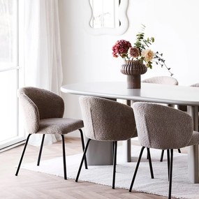 Vaso marrone in vetro (altezza totale 27 cm) Celia – House Nordic