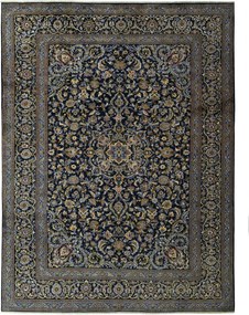 Kashan Tappeto persiano 390 x 300 Blu (Iran) Annodato A Mano