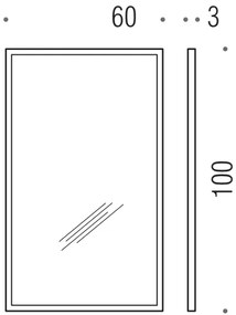 Colombo Gallery B2045 Specchio 60x100spessore 6 mm con cornice cromo