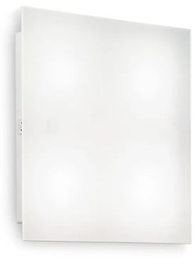 Plafoniera Moderna Flat Metallo Bianco 4 Luci Gx53 9W 3000K Luce Calda D40
