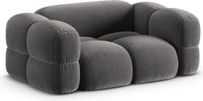 Divano grigio con rivestimento in velluto 180 cm Loretto – Cosmopolitan Design