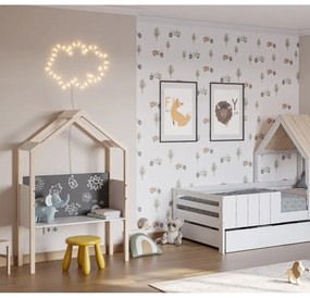 Scrivania per bambini in legno di pino 40x100 cm Roxana - Marckeric