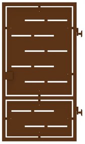 Cancello con serratura elettrica Privacy in ferro, apertura a destra, L 104.5 x H 180 cm, di colore ruggine