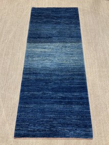 Loribaft Tappeto 80 x 200 Blu (Iran) Annodato A Mano
