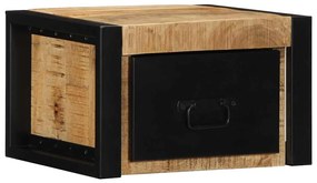 Comodino 40x35x25 Cm İn Legno Grezzo Massello Di Mango /