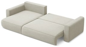 Divano angolare beige allungabile/con contenitore (con penisola a sinistra/con chaise lounge) Kapua – Makamii